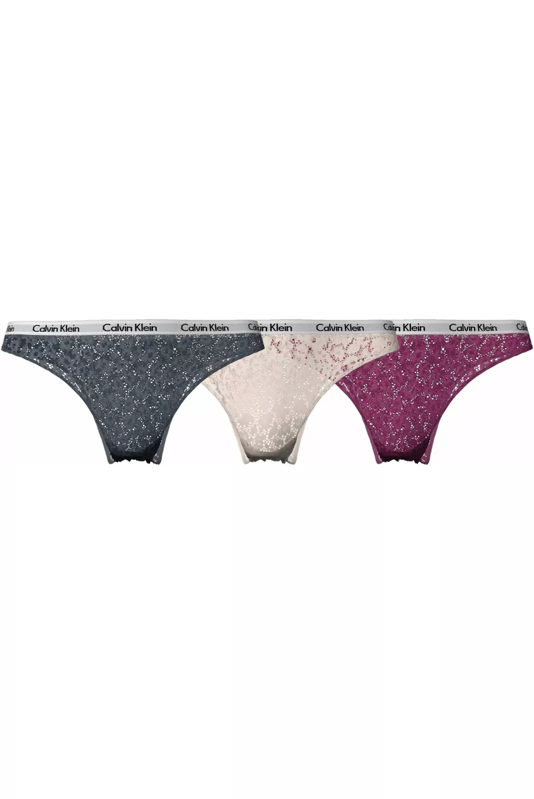 Calvin Klein dámské krajkové brazilky 3pack Velikost: XS