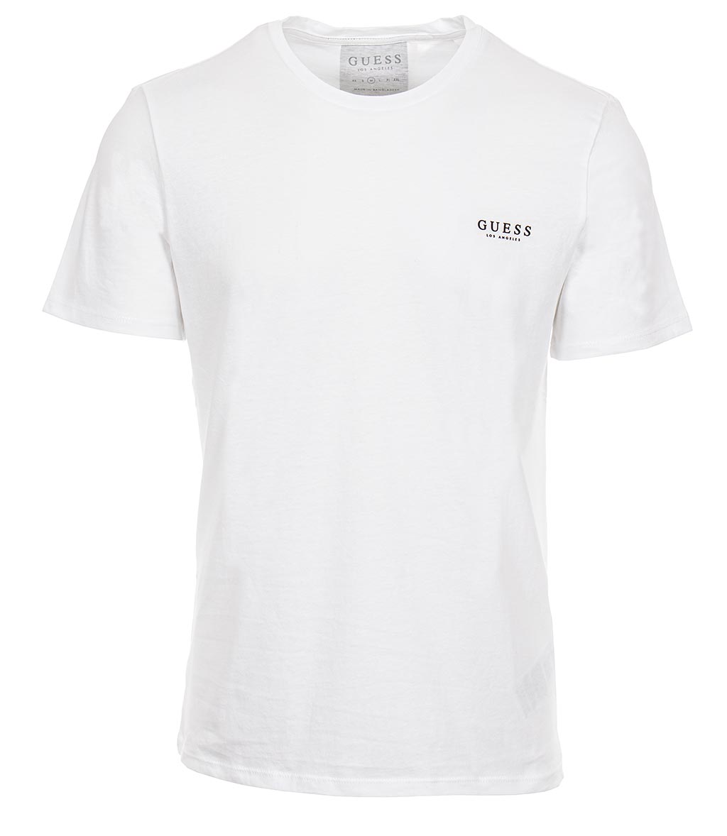 Guess pánské tričko bílé s potiskem na zádech Velikost: XXL