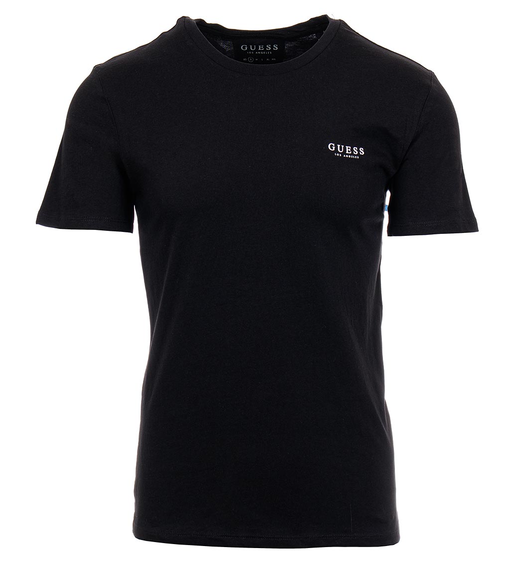 Guess pánské tričko černé s potiskem na zádech Velikost: XL