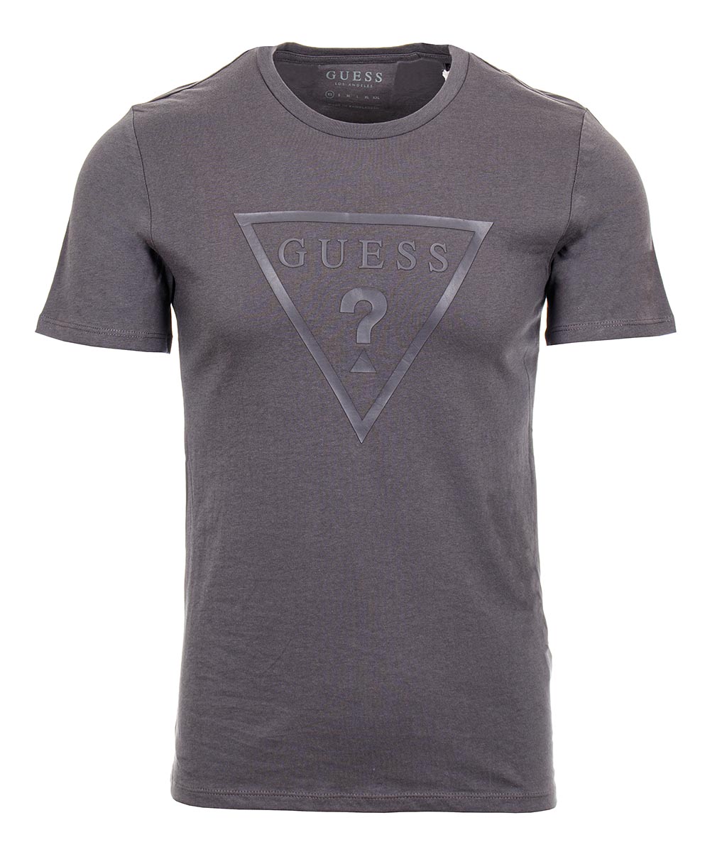 Guess pánské tričko šedé s logem Velikost: XXL