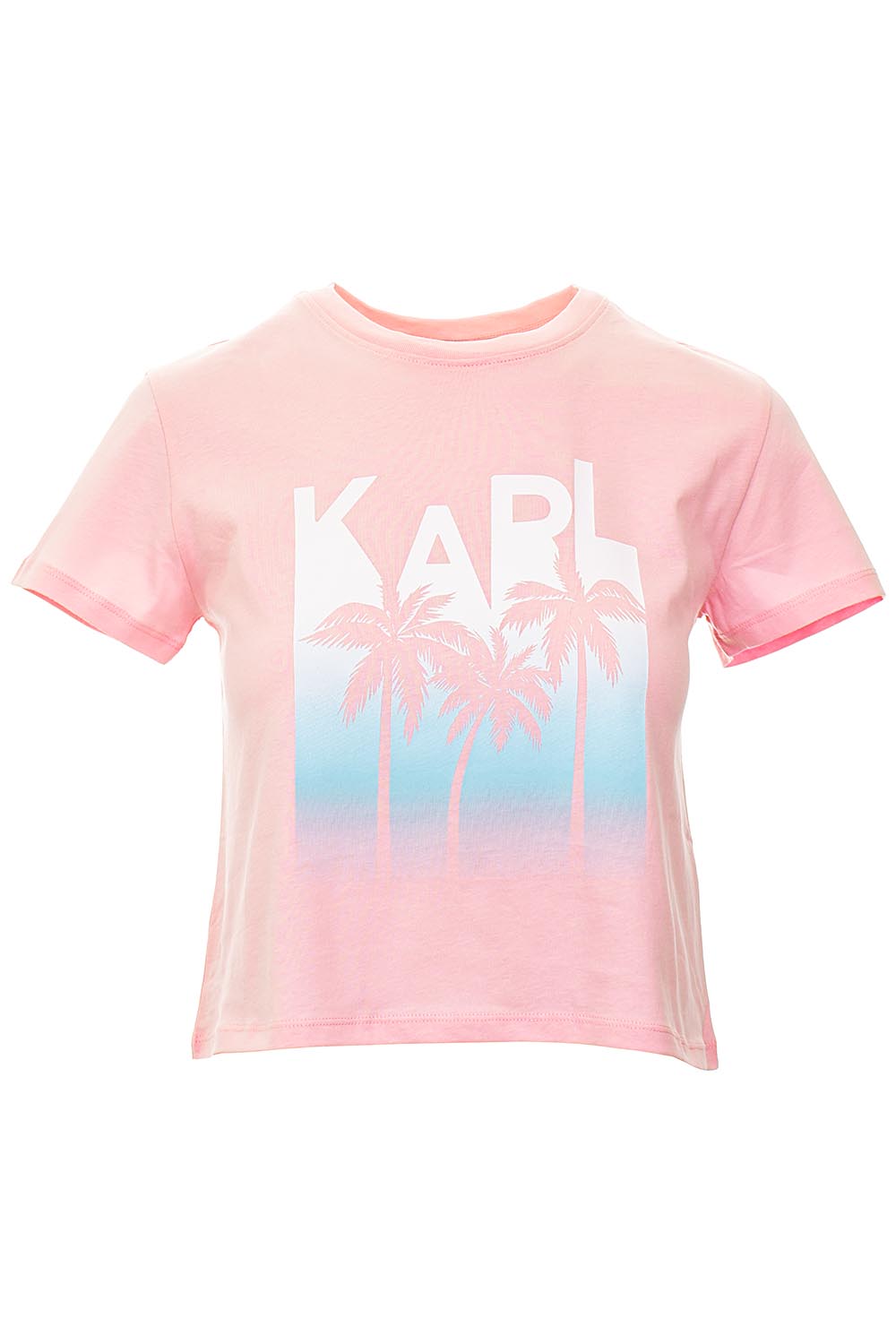 Karl Lagerfeld dámské tričko Crop Top růžové Velikost: XS