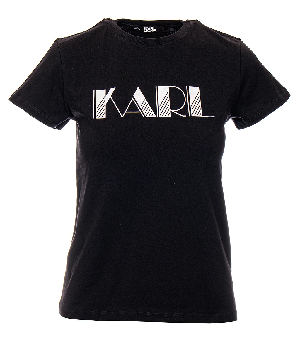Karl Lagerfeld dámské tričko Studio 54 Logo černé Velikost: XS