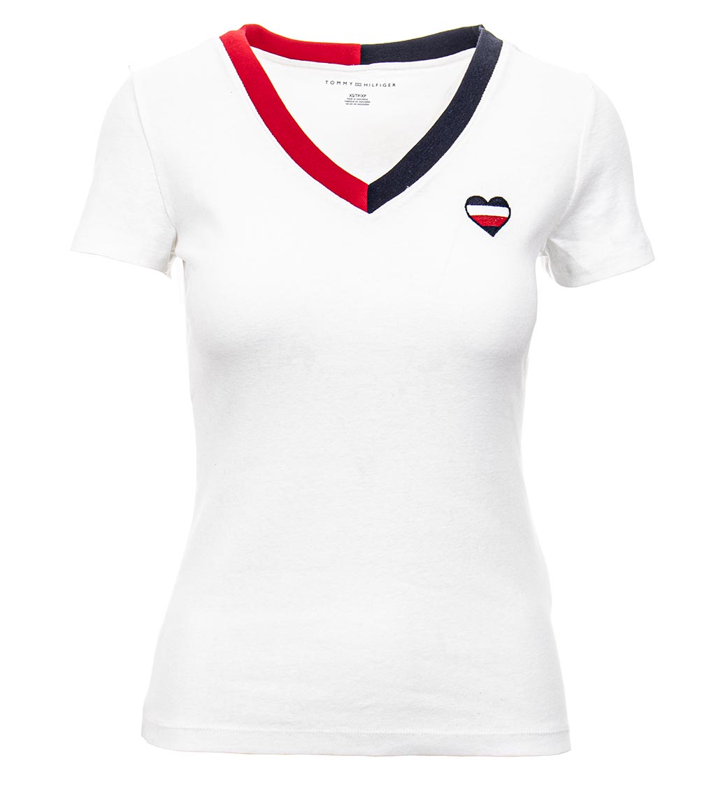 Tommy Hilfiger dámské tričko bílé Velikost: XS