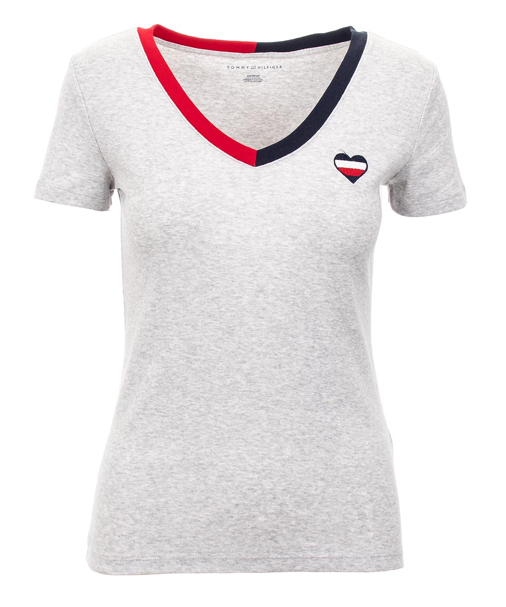 Tommy Hilfiger dámské tričko šedé Velikost: XS