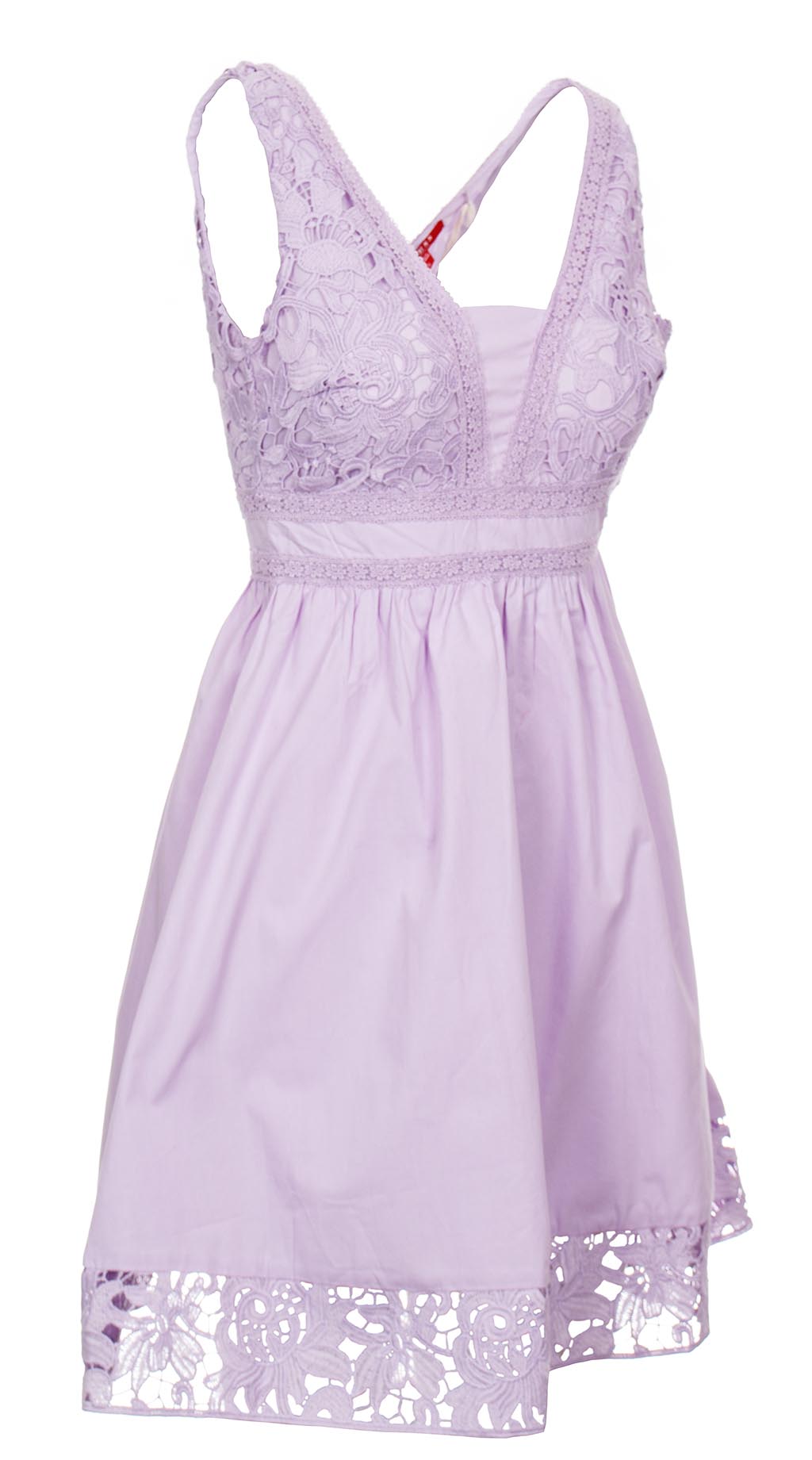 Guess dámské šaty s krajkou lila Velikost: XS