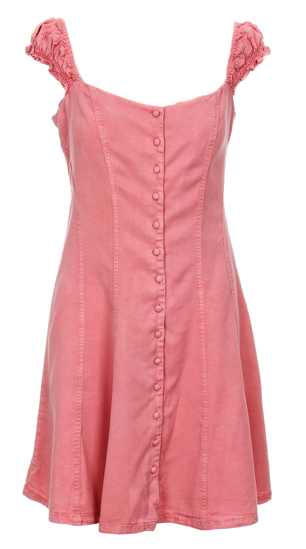 Guess dámské šaty Scarlette lososově růžové Velikost: M