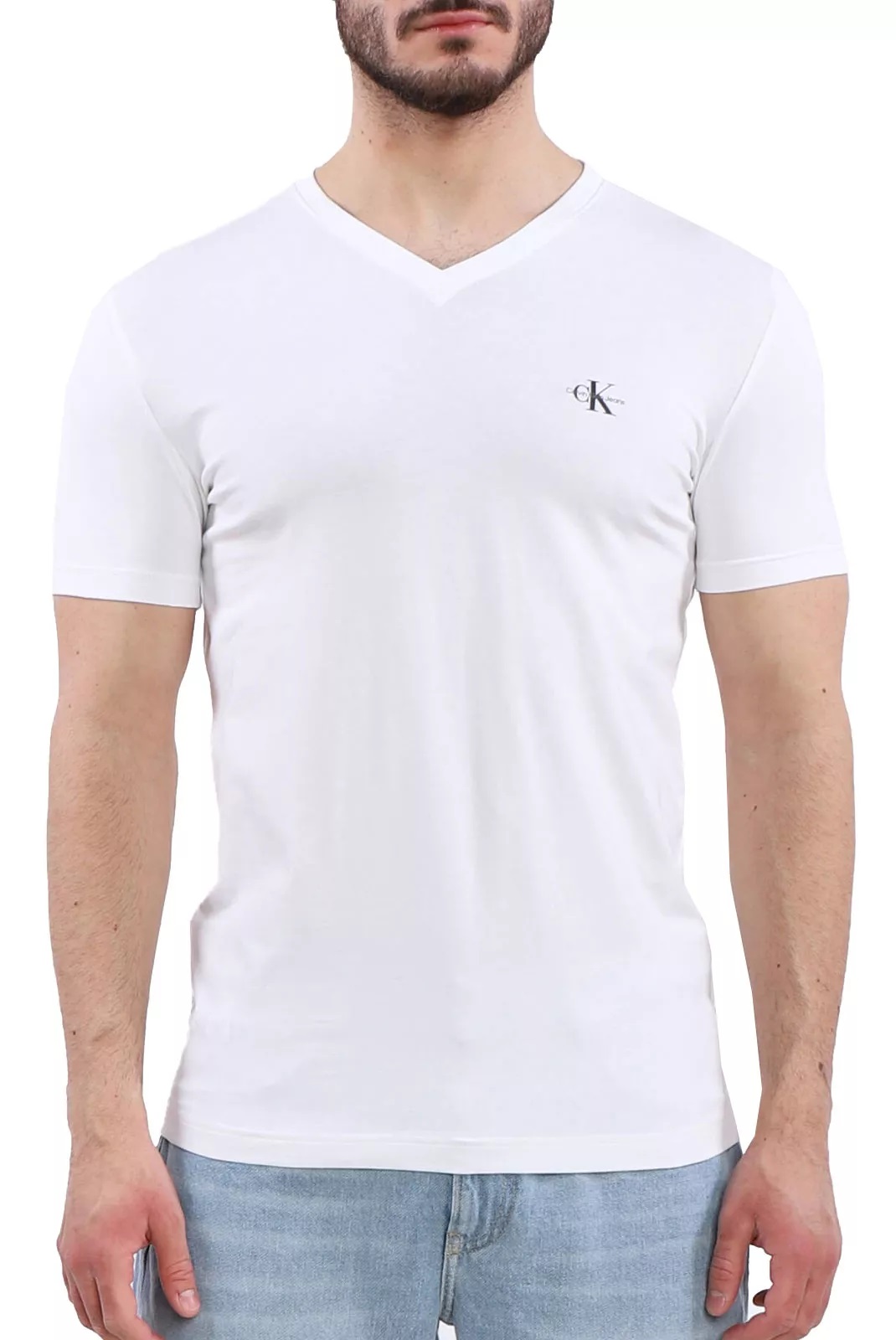 Calvin Klein pánské tričko s logem bílé Velikost: XL