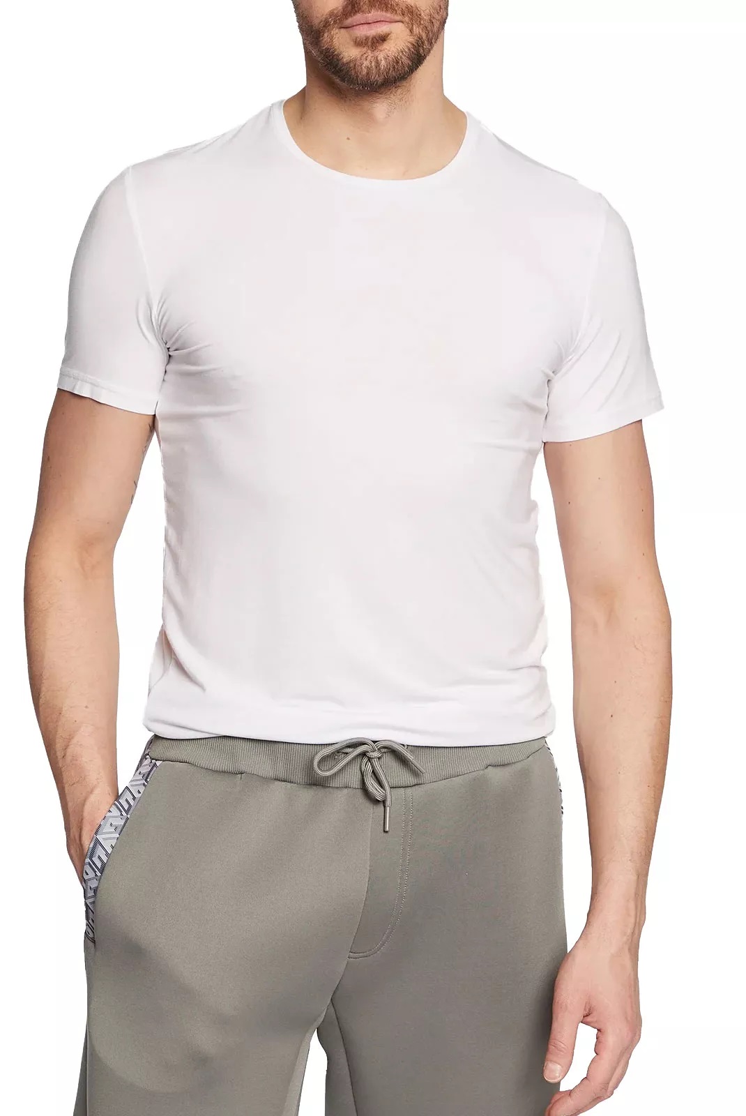 Guess pánské pružné tričko bílé Velikost: XXL