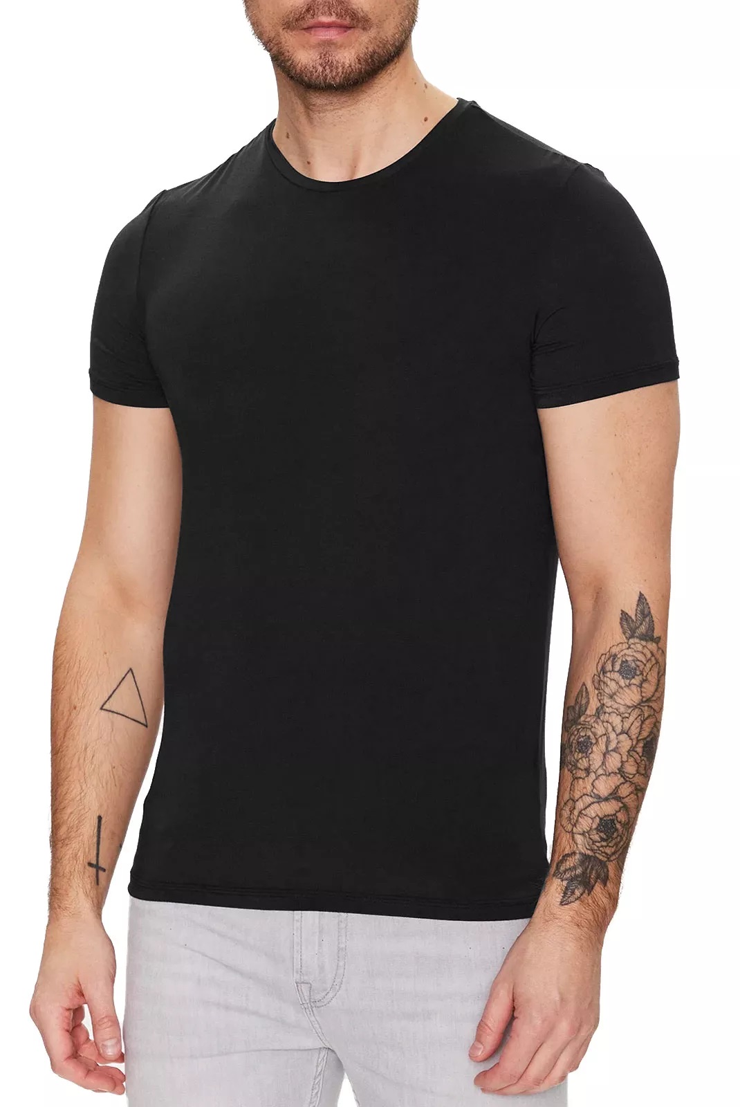 Guess pánské pružné tričko černé Velikost: XL