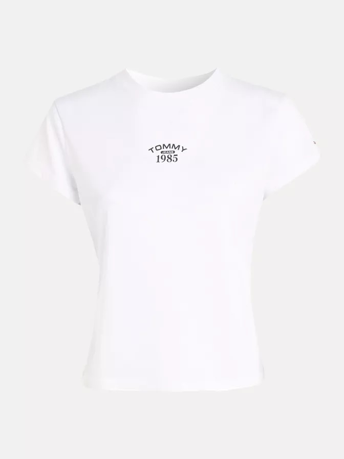 Tommy Jeans dámské tričko bílé s logem Velikost: XS