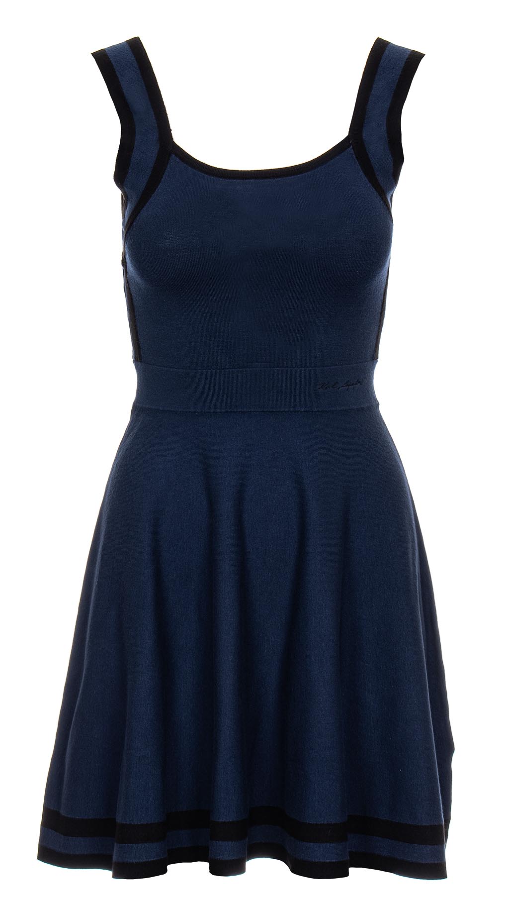 Karl Lagerfeld dámské úpletové šaty s logem modré Velikost: L