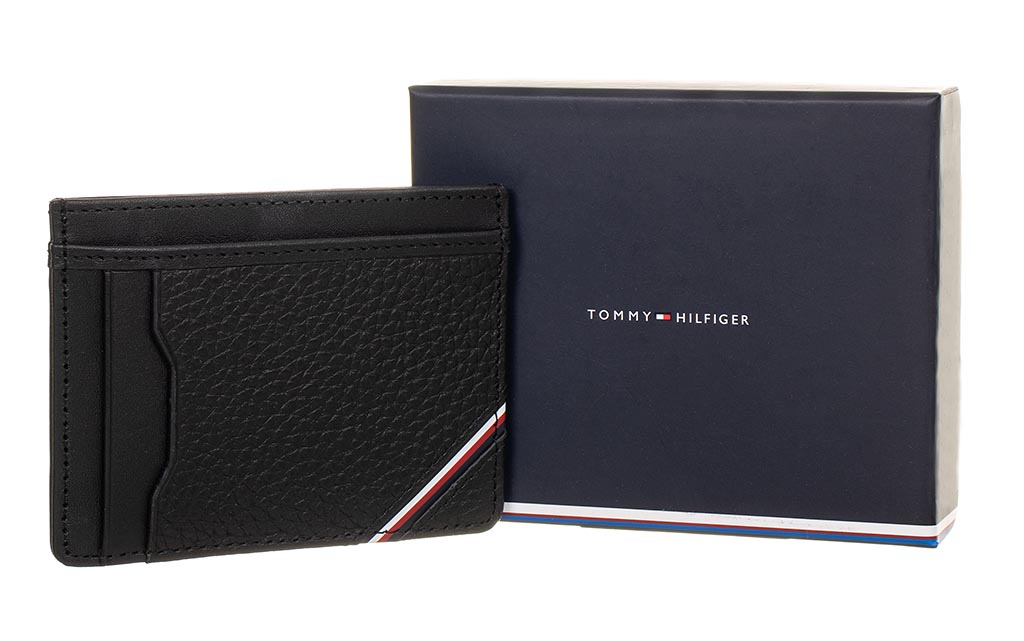 Tommy Hilfiger pánské kožené pouzdro na karty černé