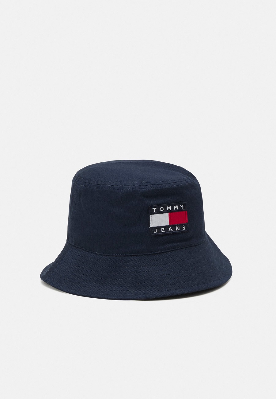 Tommy Hilfiger dámský bavlněný klobouk modrý s logem
