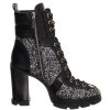MK224 Michael Kors dámské kotníkové boty Ridley Lace Up Bootie Chunky Glitter (2)