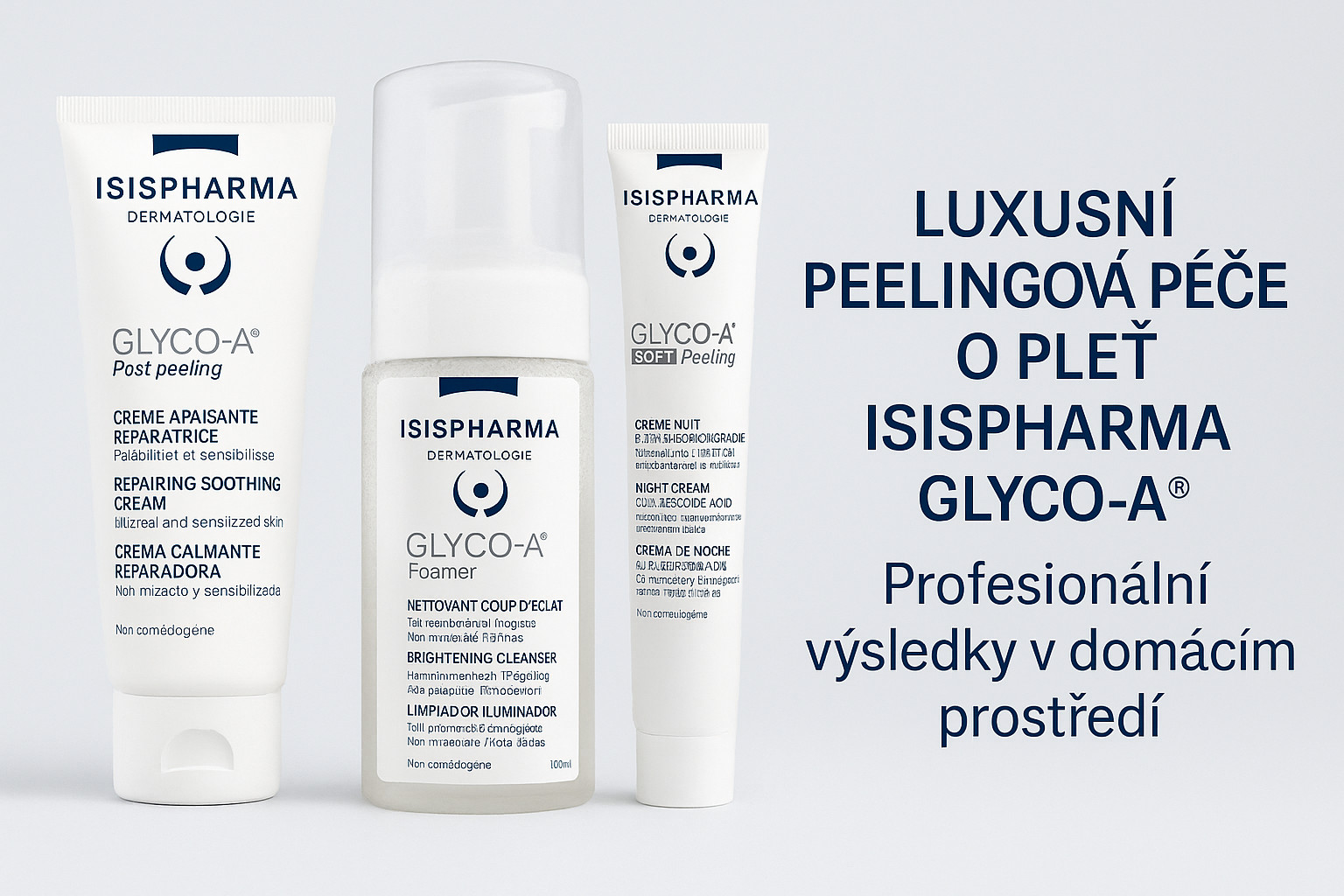 Luxusní peelingová péče o pleť ISISPHARMA GLYCO-A: Profesionální výsledky v domácím prostředí
