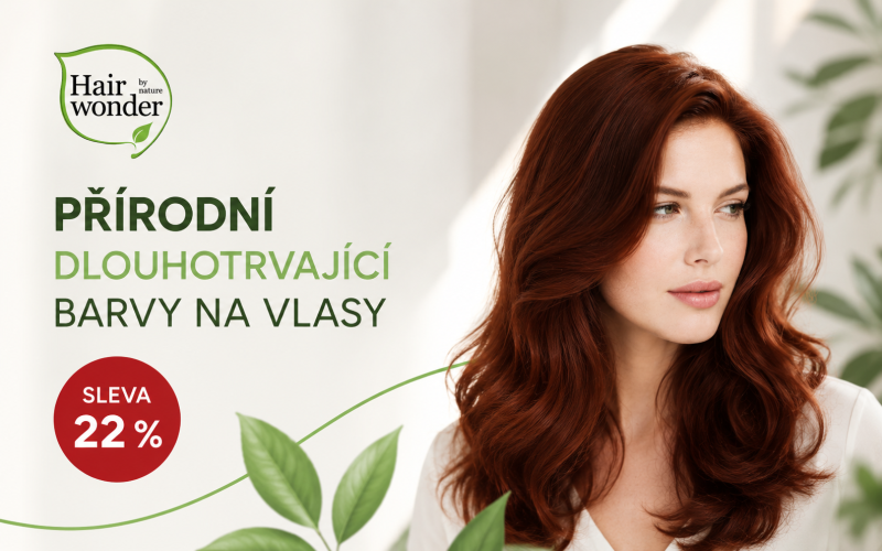 SLEVA 22 % na dlouhotrvající barvy na vlasy značky Hairwonder