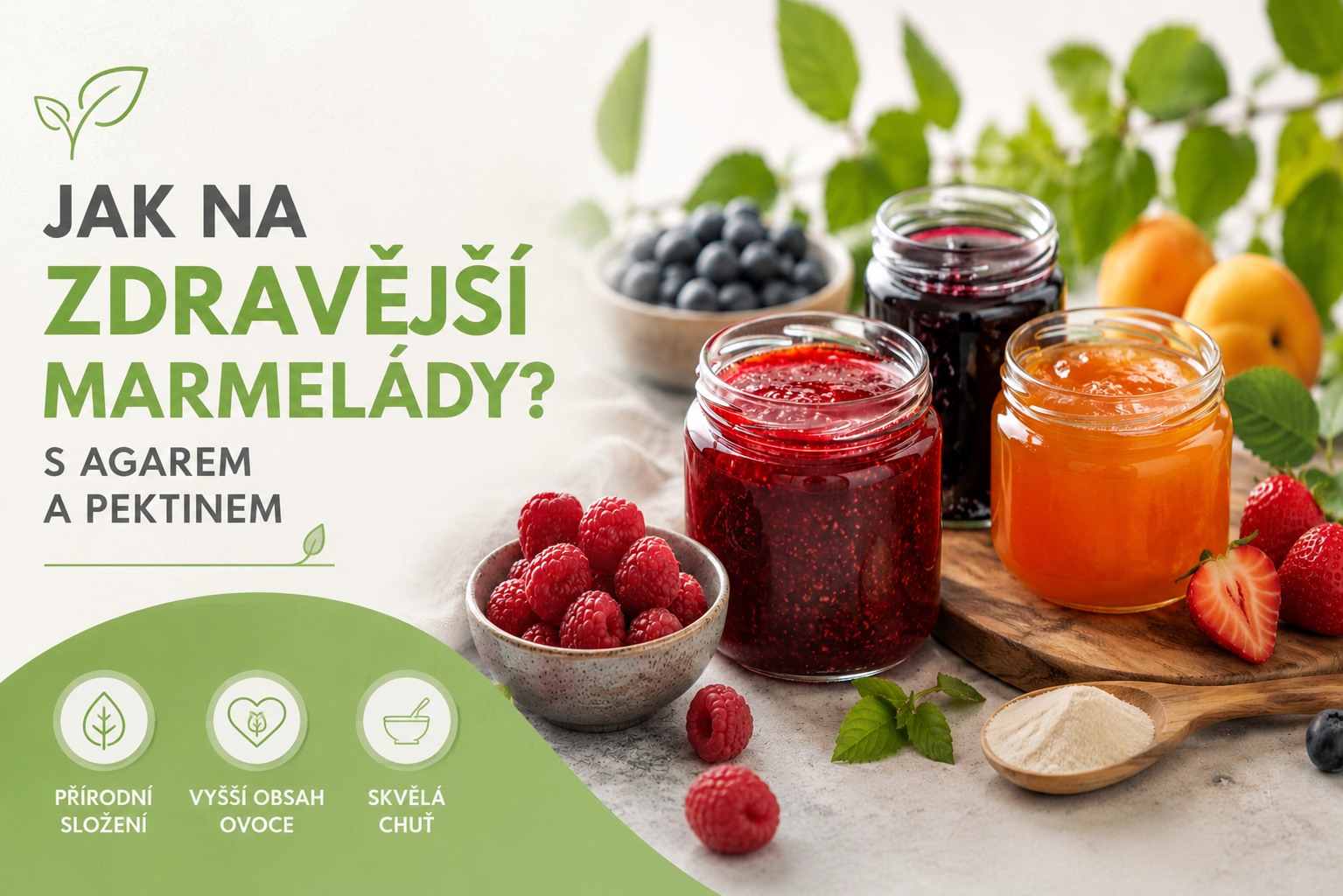Marmeláda zdravěji s agarem a pektinem
