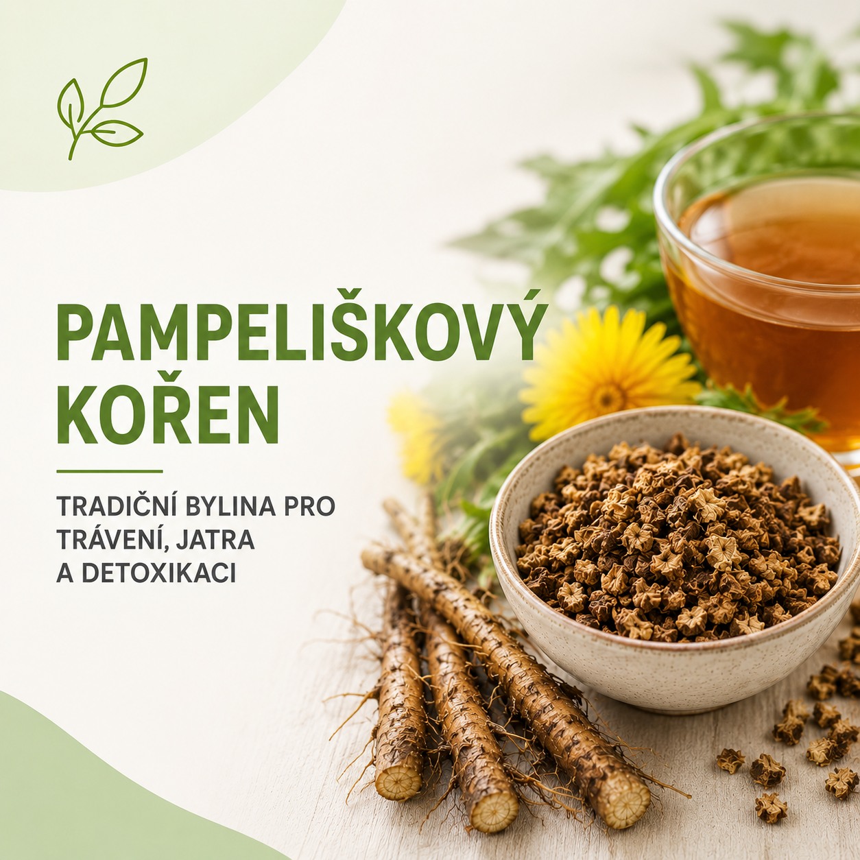 Pampeliškový kořen – tradiční bylina pro podporu trávení, jater a přirozené detoxikace