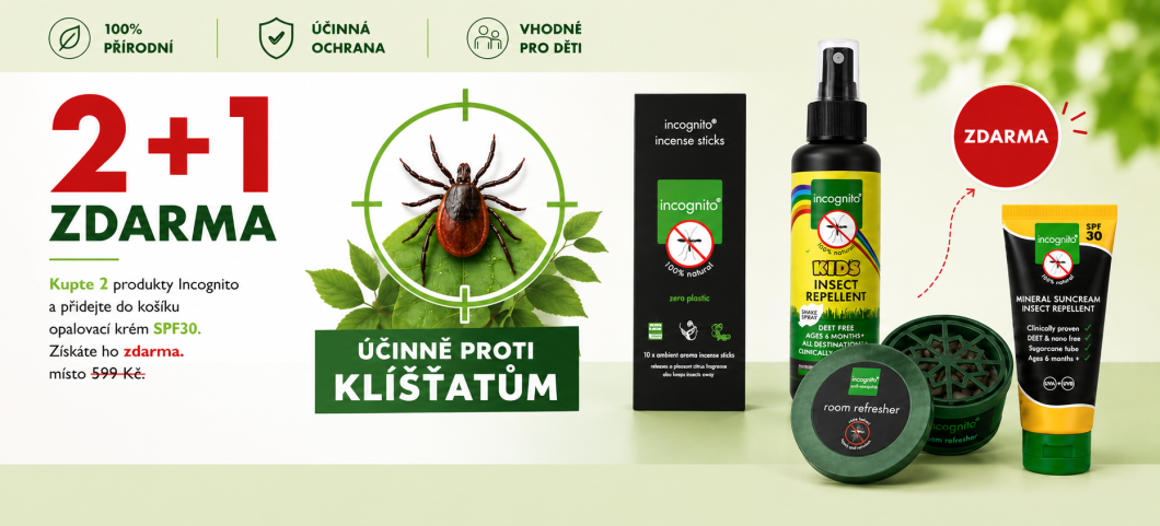 Přírodní ochrana proti klíšťatům 2+1 zdarma