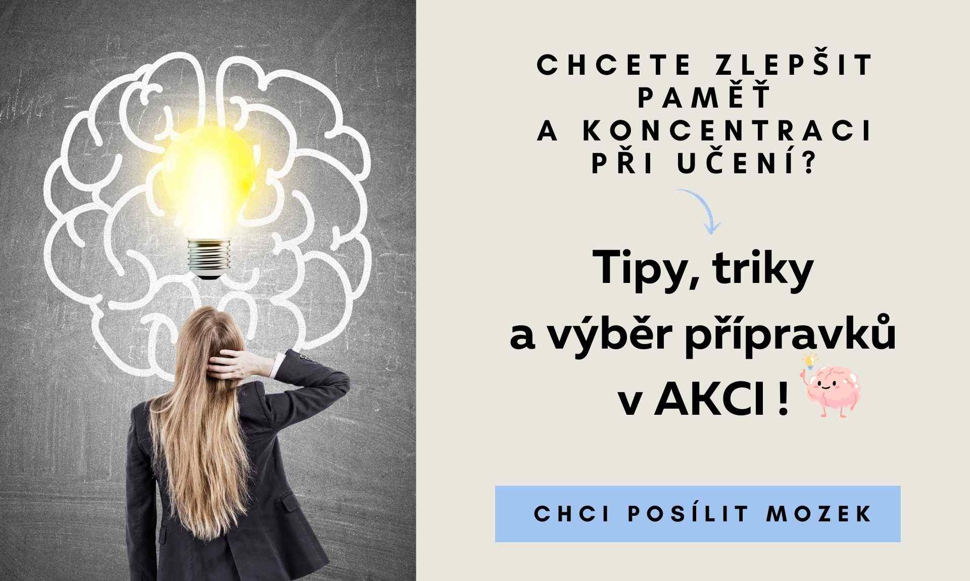 Chcete zlepšit paměť a koncentraci při učení? Tipy, triky a výběr přípravků v akci!