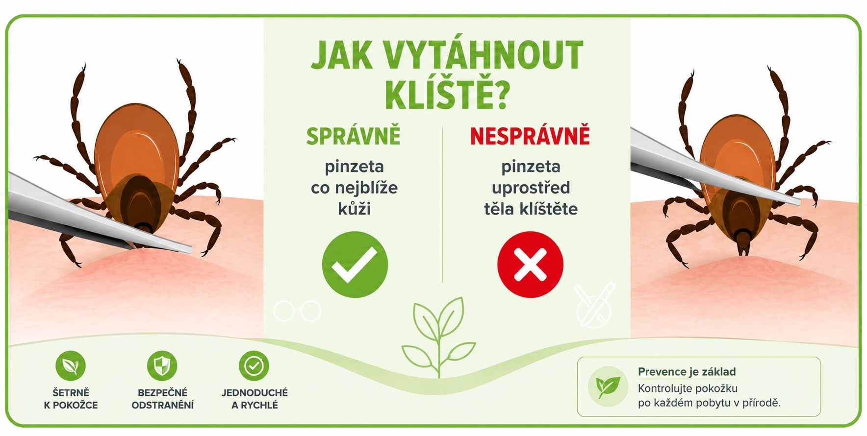 Jak vytáhnout klíšťě