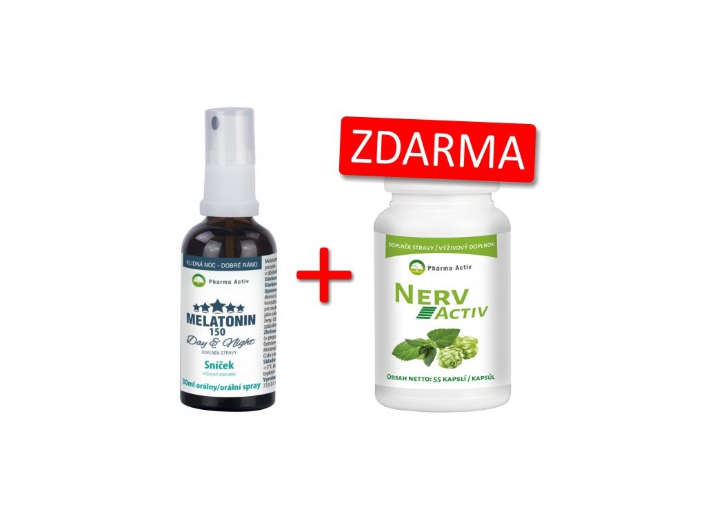 Melatonin sprej + 1x Nerv Activ 55cps. ZDARMA