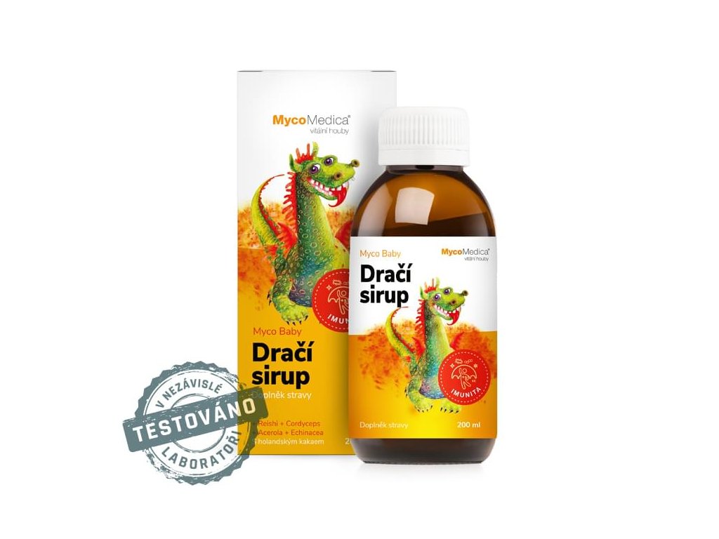 MycoMedica MycoBaby dračí sirup 200 ml + dračí pastelky ZDARMA