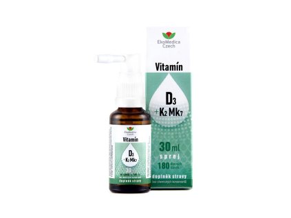 EkoMedica Vitamín D3 + K2Mk7 ve spreji 30 ml