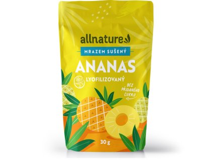 allnature ananas suseny mrazem kousky 30 g