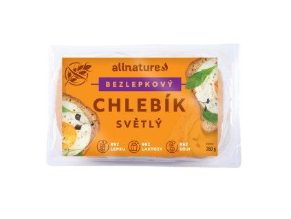 allnature bezlepkovy chlebik svetly 350 g