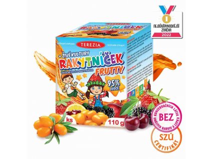 Rakytníček Frutty ovocné želé s rakytníkem + probiotika 60 ks