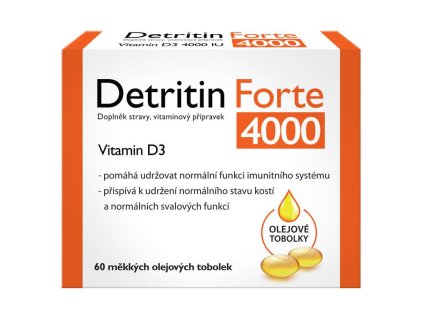 Detritin Forte Vitamin D3 4000 IU 60 měkkých tobolek