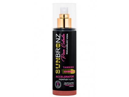 Vivaco Rozjasňující voda s třpytivým efektem Pina Colada SUNBRONZ 200 ml