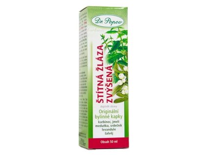 DR. POPOV Štítná žláza zvýšená bylinné kapky 50 ml