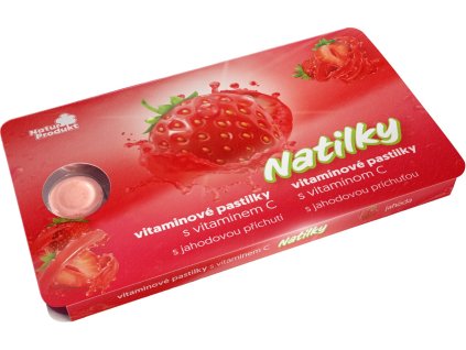 Natilky jahodové pastilky s vitaminem C