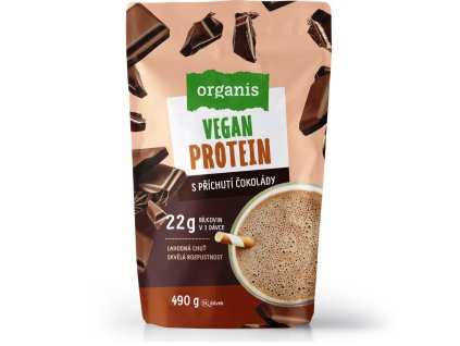 organis vegan protein cokolada 490 g