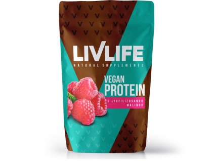 livlife vegan protein s lyofilizovanou malinou 245 g