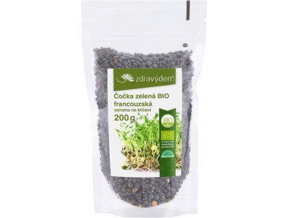 ZdravýDen® BIO Čočka zelená francouzská - semena na klíčení 200 g