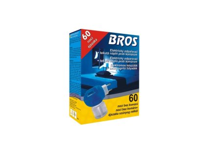 BROS Elektrický odpařovač proti komárům s tekutou náplní - 60 nocí bez komárů