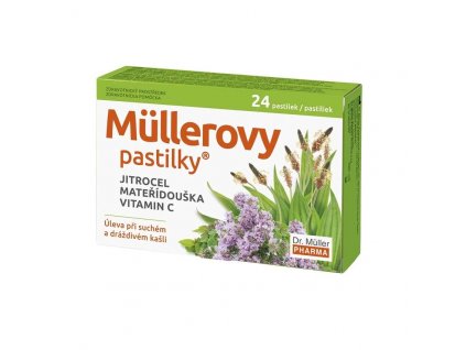 Dr. Müller Müllerovy pastilky s jitrocelem a mateřídouškou 24 pastilek