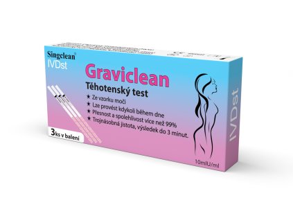 Singclean Graviclean těhotenský test HCG 10mlU/ml