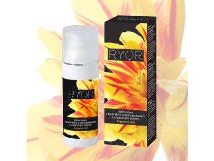 Ryor Noční krém s hedvábím, beta-glukanem a arganovým olejem 50 ml