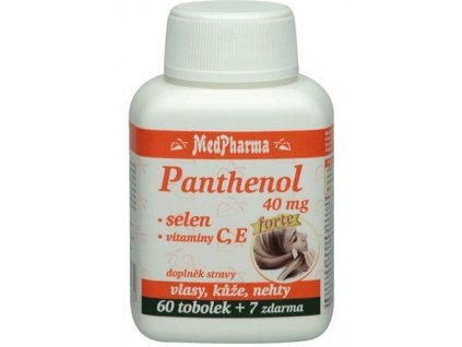 MedPharma Panthenol 40 mg Forte + selen + vitamín C, E 67 tob.