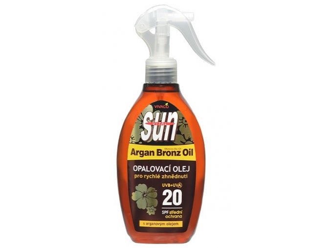 Vivaco Sun Opalovací olej s arganovým olejem SPF 20 200 ml