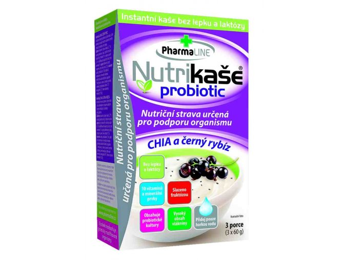 Mogador Nutrikaše probiotic - chia a černý rybíz 180 g (3 x 60 g)