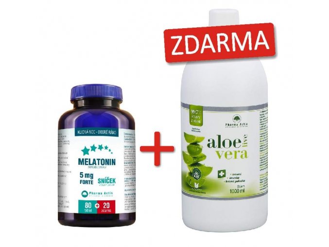 melatonin forte+aloe vera live 1but zdarma