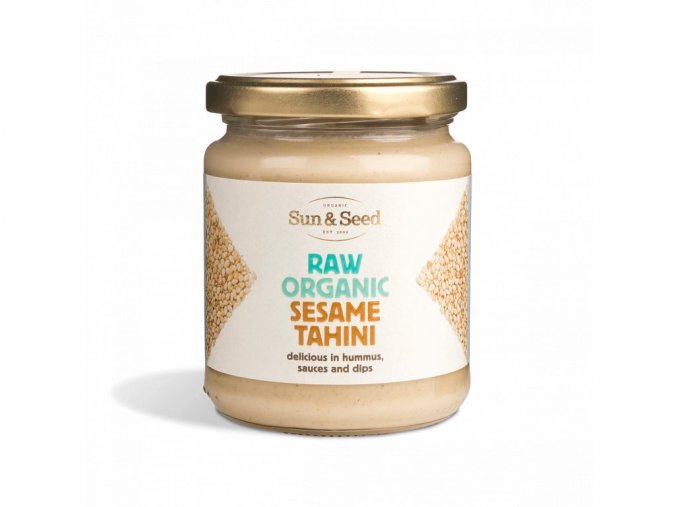 899 tahini pasta z bileho sezamoveho seminka bio raw 250 g