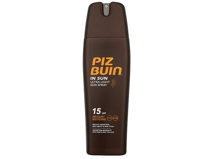 Piz Buin Sprej na opalování SPF 15 (In Sun Ultra Light Sun Spray) 200 ml