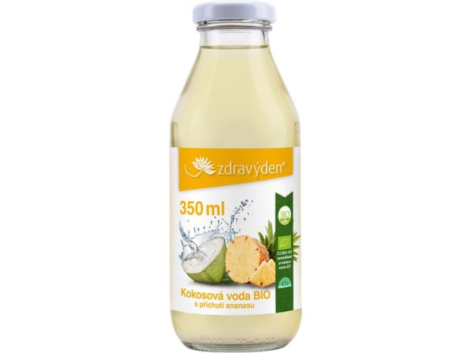 ZdravýDen®  Kokosová voda BIO s příchutí ananasu 350ml