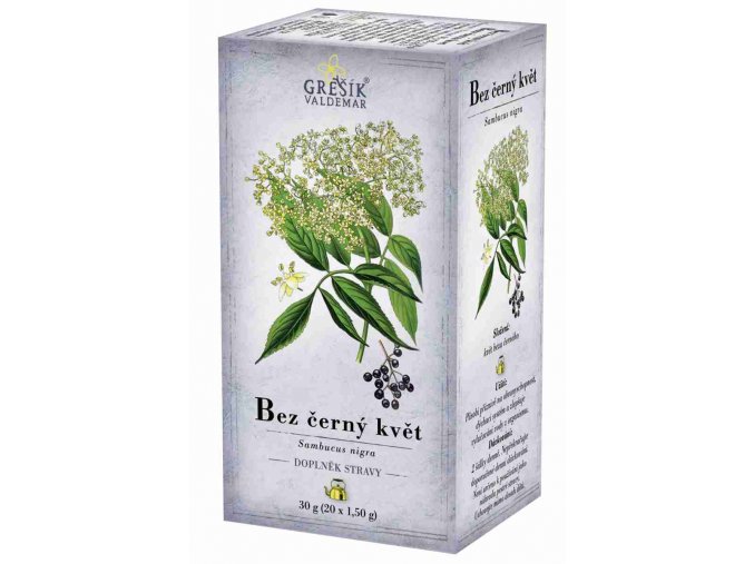 Grešík Bez černý květ čaj n.s. 20 x 1,5 g Devatero bylin